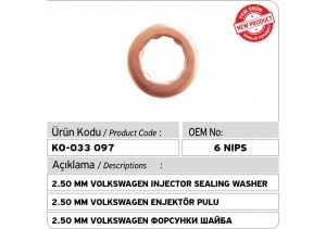 2.50 MM Volkswagen Enjektör Pulu 6 Nips